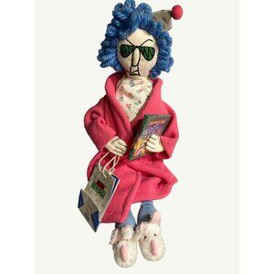 Hallmark Maxine Christmas Carol Doll By Shoebox With Pink Robe